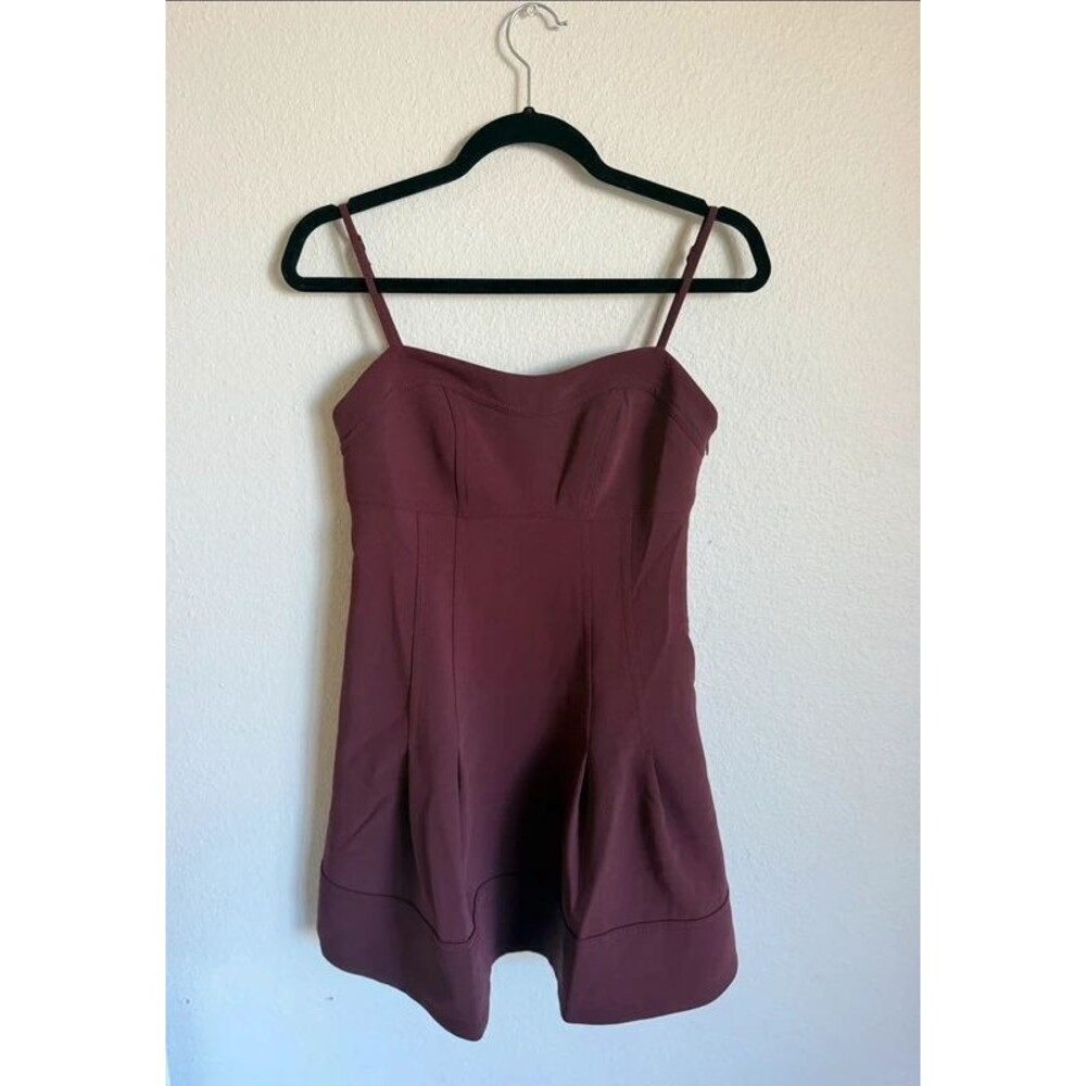 NWT Banana Republic Structured Empire-Waist Mini Dress Vino Rosso Size Petite 4